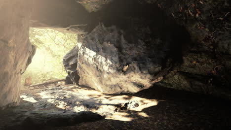 sun-beams-in-stone-cave